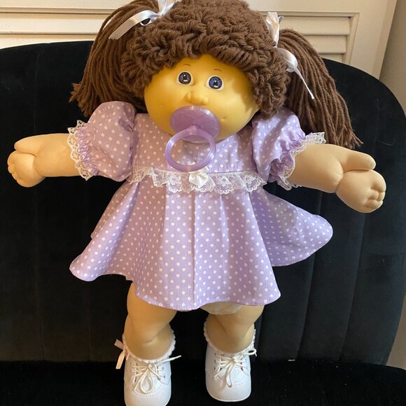 Replacement Pacifier 2ea Translucent lilac 4 Vintage Cabbage Patch Kids &Preemie - Picture 4 of 4